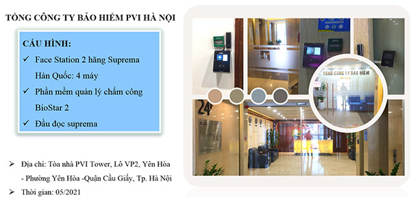 Dự án chấm công văn phòng PVI Hà Nội